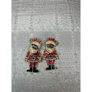 VGUC Sugarfix By Baublebar Earrings Black Santa Pierced Ear Wiggle